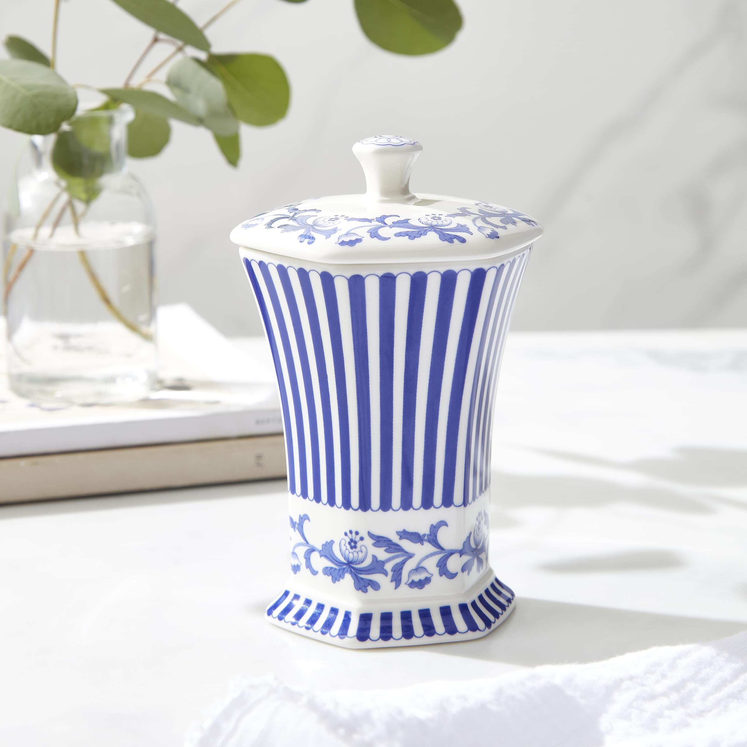 Amazon.com: Spode Blue Italian Steccato Vase, 5.2-Inch Porcelain